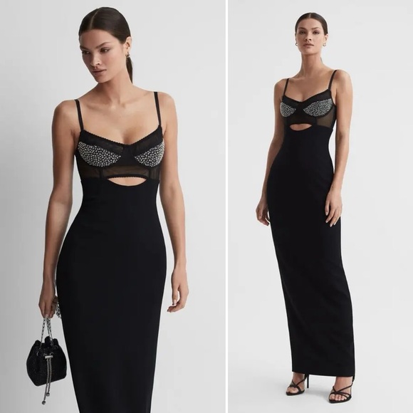 Rachel Gilbert Stephanie Hartley Embellished Corset Gown Black Size 10 US - Picture 12 of 16